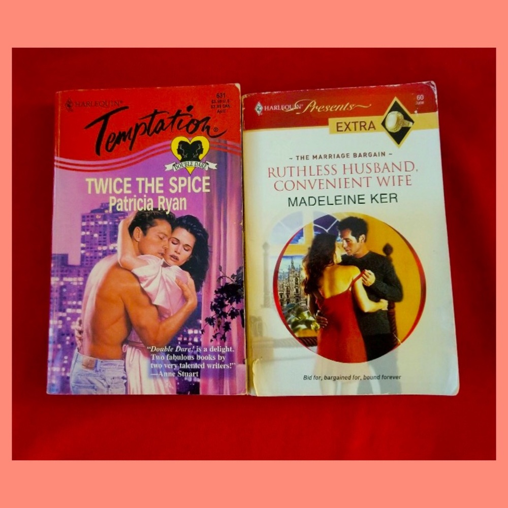 VTG Trashy Harlequin Romance Paperback Novels Bundle of 2